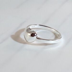 Sterling Silver Heart Ring SIZE 6